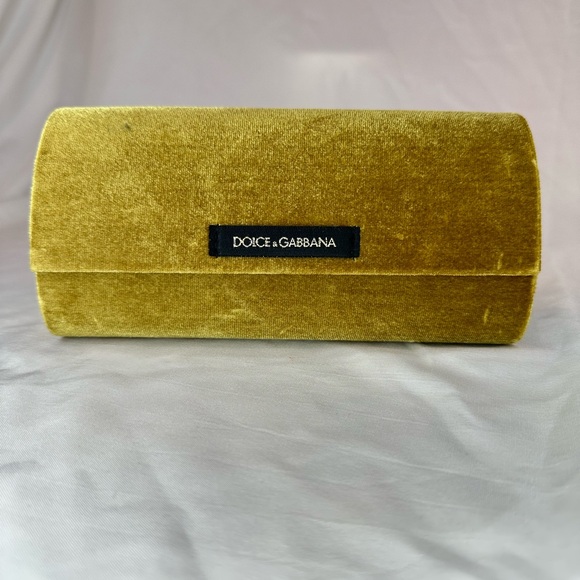 Dolce & Gabbana Yellow Velvet sunglasses hard case - Picture 1 of 3